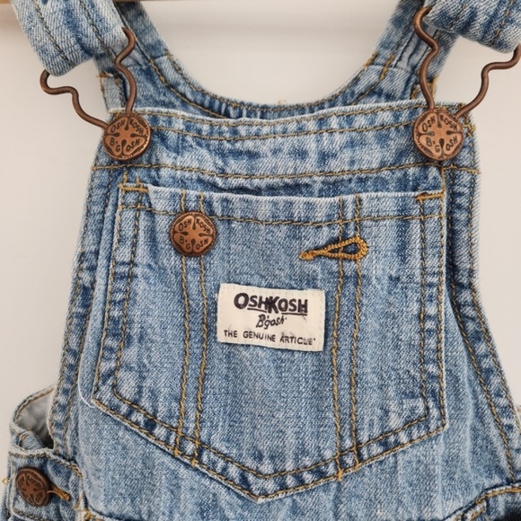 Oshkosh B'Gosh Overall Denim Jean Dress SIZE 12 MONTHS - Picture 3 of 3